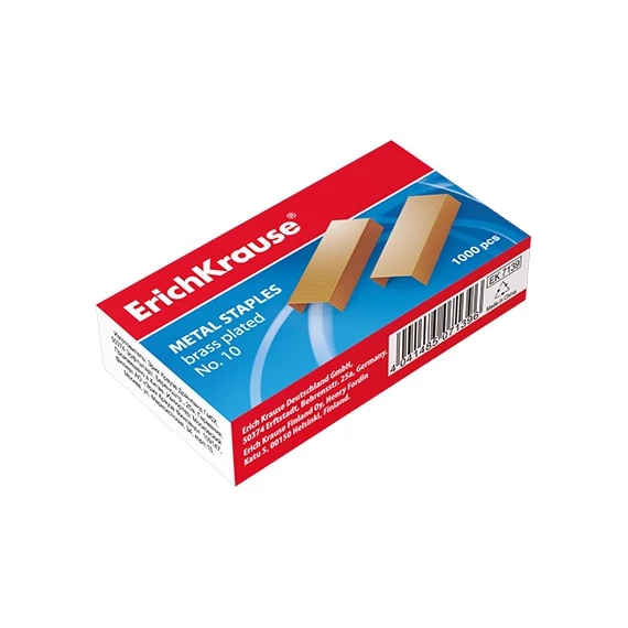 Tűzőkapocs ErichKrause No.10 1000 db/doboz rézszínű