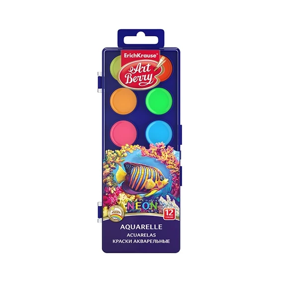 Vízfesték ErichKrause Artberry Neon 25 mm 12 db-os klt.