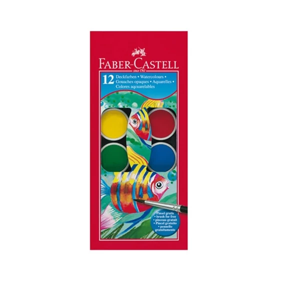 Vízfesték Faber-Castell 30 mm 12 db-os klt.