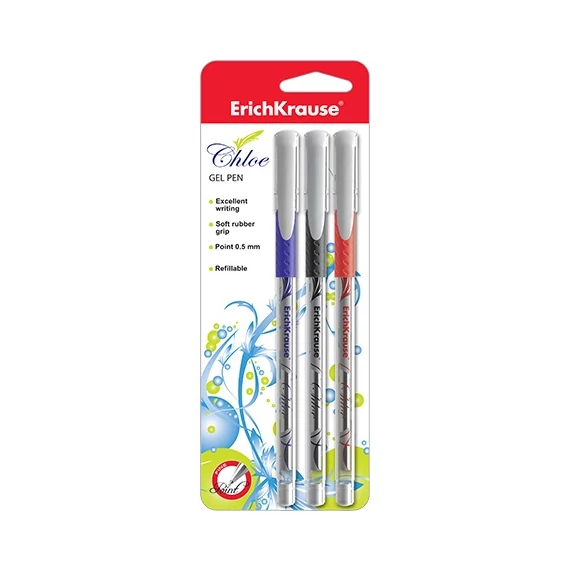 Zselés toll ErichKrause Chloe 0,5 mm 3 db/bliszter