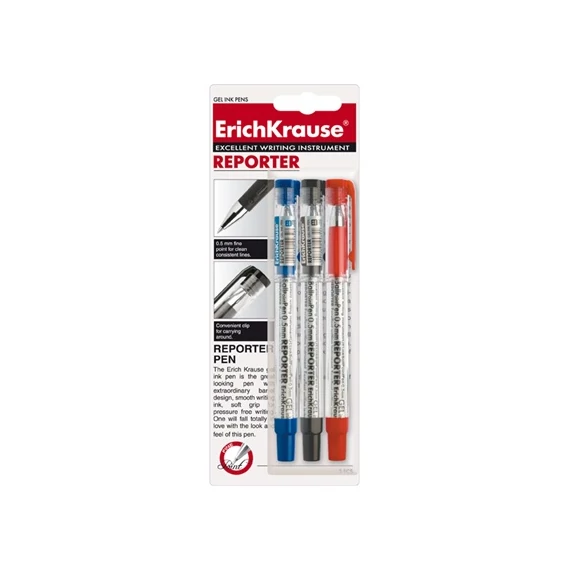 Zselés toll ErichKrause Reporter 3 db-os klt.