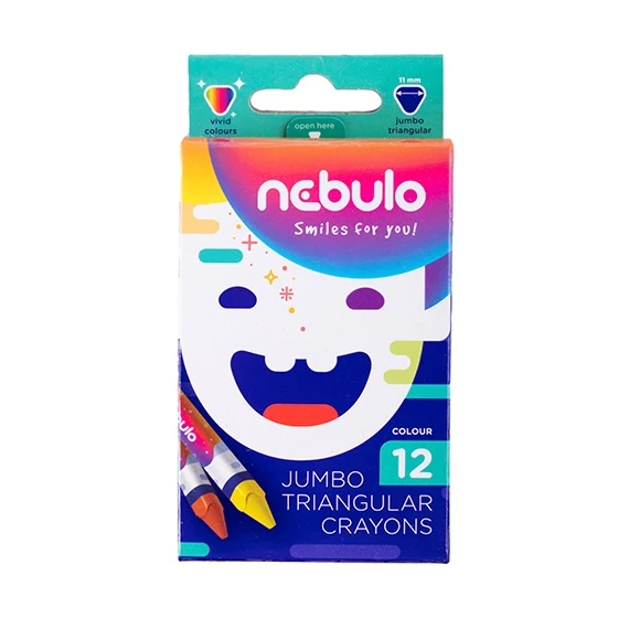Zsírkréta Nebuló jumbo háromszögletű 12 db-os klt.