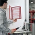 Kép 2/2 - Bemutatótábla-tartó Durable Vario fali 5 db-os táblával piros