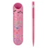 Kép 2/2 - Golyóstoll Burgeon pink 1,0 mm kék tintával, eldobható, eco bőr tokkal