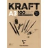 Kép 1/4 - Művészeti rajztömb Clairefontaine Kraft A/3 100 lap 90g ragasztott