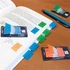 Kép 2/2 - Oldaljelölő műanyag Info Notes Info Flag 25x43 mm 50 lapos áttetsző kék