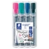 Kép 1/2 - Táblamarker Staedtler Lumocolor flipchart kerek 4 db-os klt. (pink, türkiz, kék, fekete)